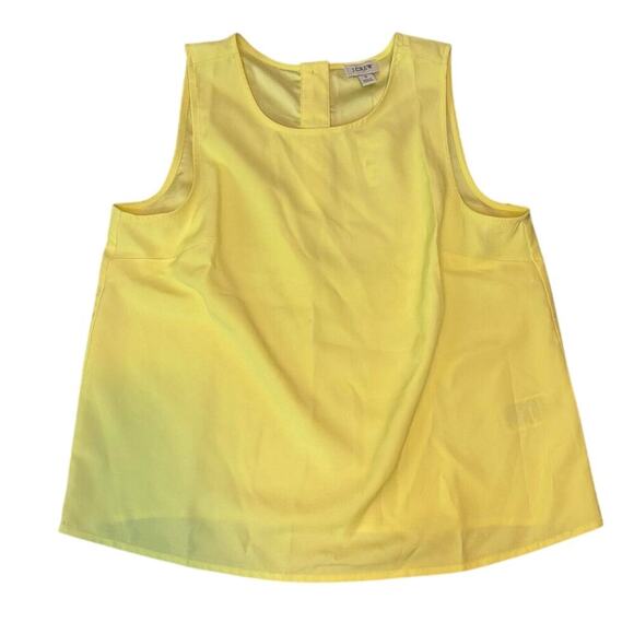 J.Crew Factory Pale Lemon Sleeveless Button-Back Shell Top Small - Picture 4 of 8